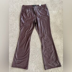 Banana Republic Burgundy Faux Leather Pants